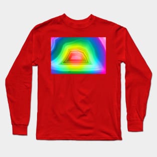 Radiant rainbow colors agate slice mineral Long Sleeve T-Shirt